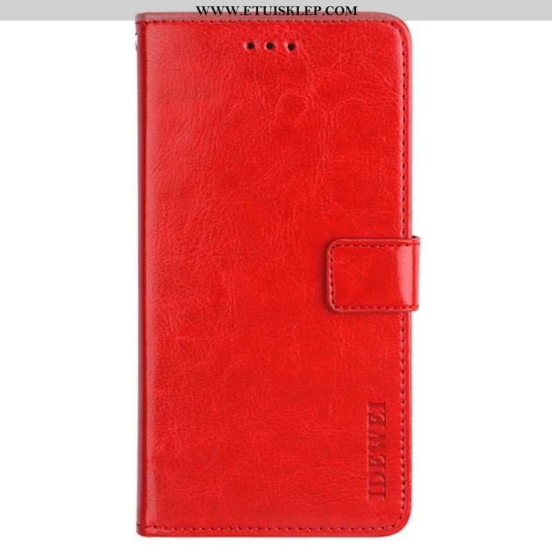 Etui Folio do iPhone 14 Pro Imitacja Skóry Idewei